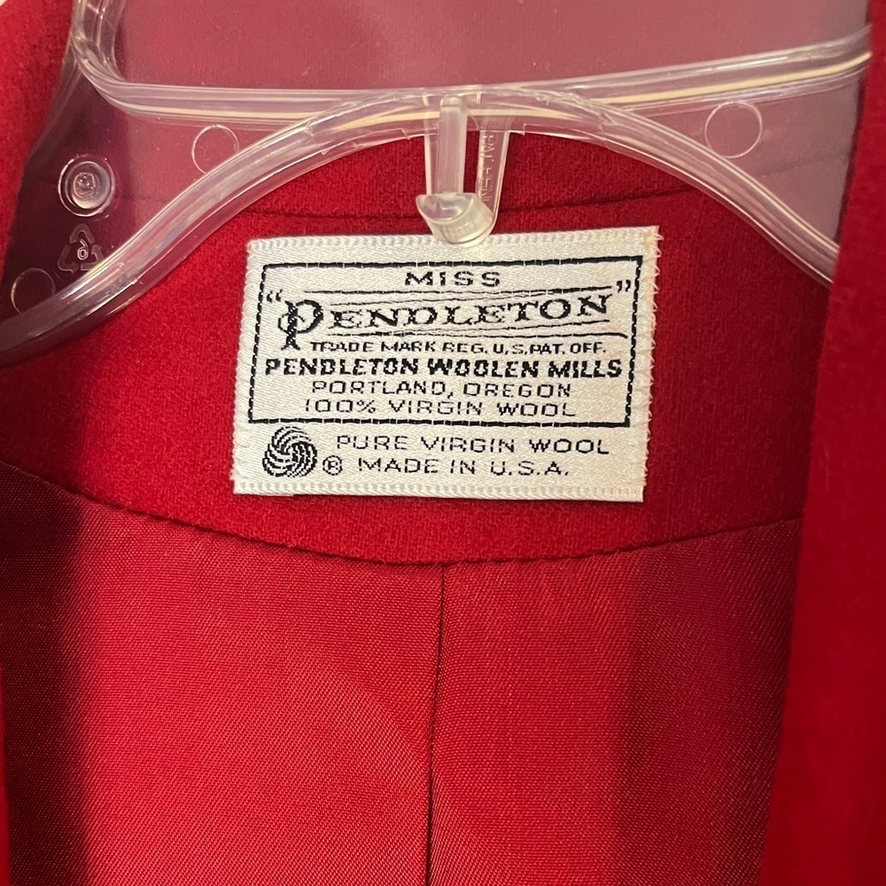 Pendleton Red Virgin Wool Blazer - image 3